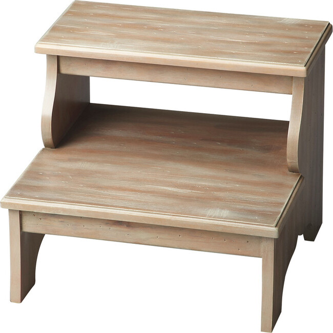Melrose Wooden Step Stool, Driftwood - Accent Seating - 1
