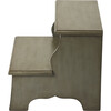 Melrose Wooden Step Stool, Silver Satin - Accent Seating - 2