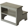 Melrose Wooden Step Stool, Silver Satin - Accent Seating - 3