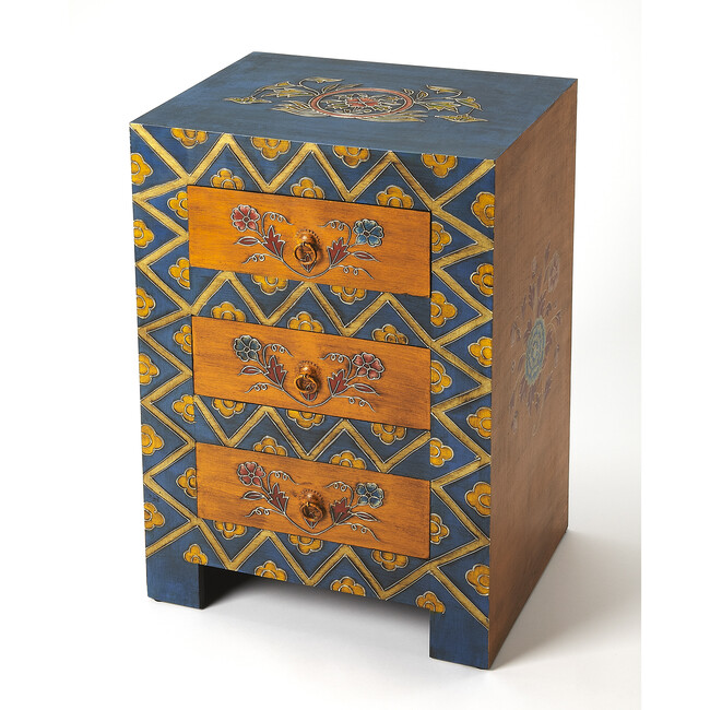 Dharma Hand-Painted Accent Table, Bright Multi - Accent Tables - 2