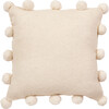 Christmas Pillow, Cream Pom Poms on Cream - Accents - 1 - thumbnail