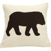 Bear Silhouette Pillow, Cream - Accents - 1 - thumbnail