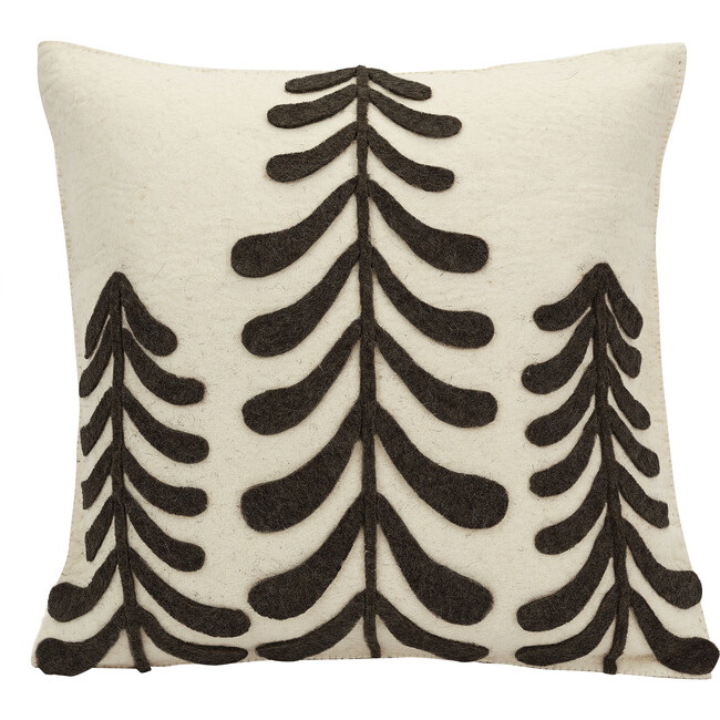 Chocolate Trees Pillow, Cream - Accents - 1