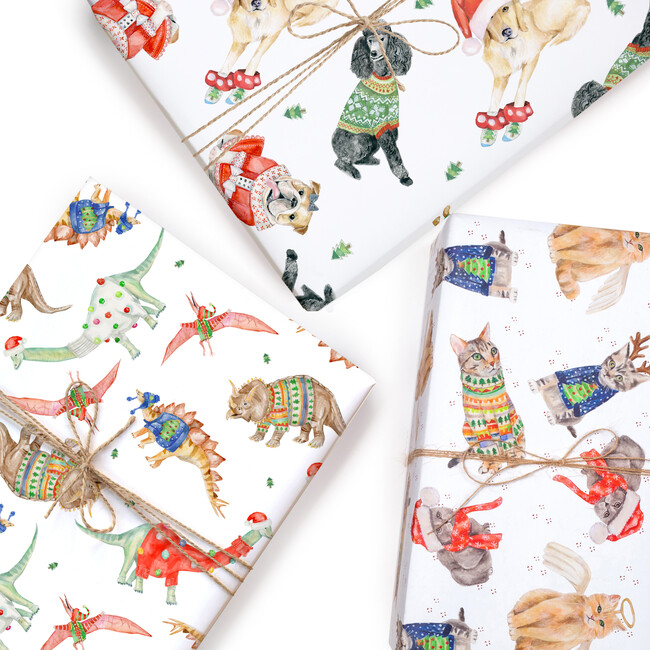 Festive Creatures Wrapping Paper Trio - Paper Goods - 2