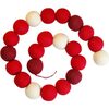 XL Hand Felted Wool Garland, Maroon/Red - Garlands - 1 - thumbnail