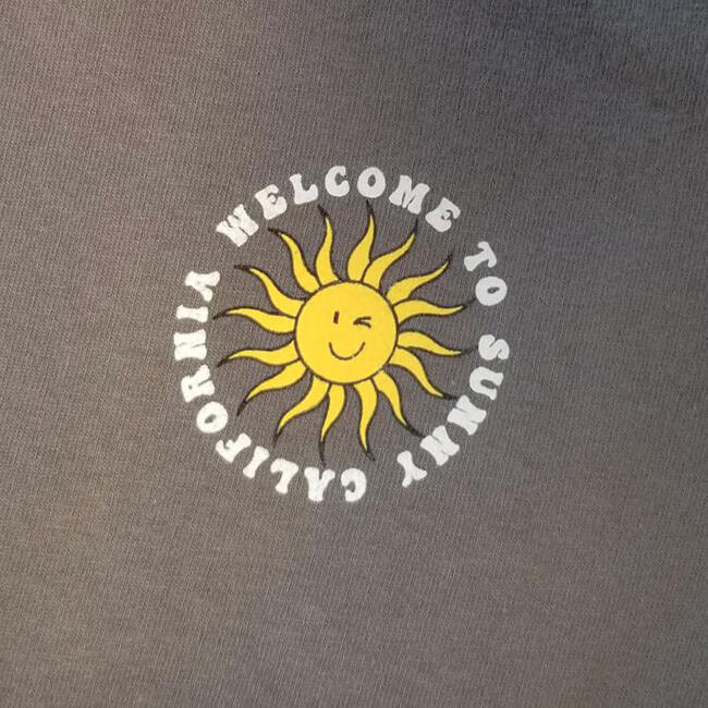 Sunny Cali Tee, Washed Black