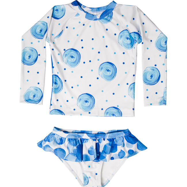 Aurore Two Pieces Rashguard, Bubbly Blue