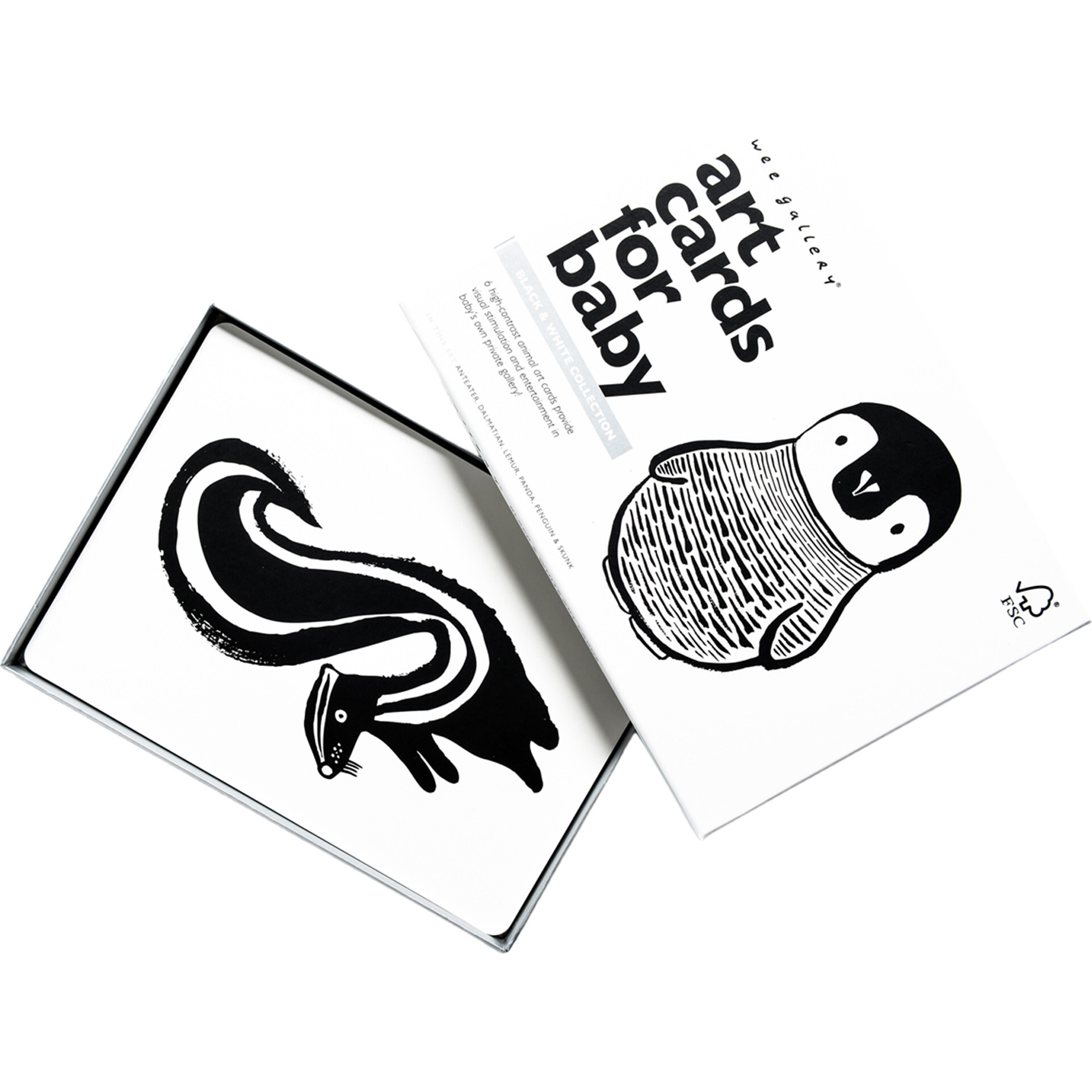 Wee Gallery Art Cards for Baby Black and White Collection