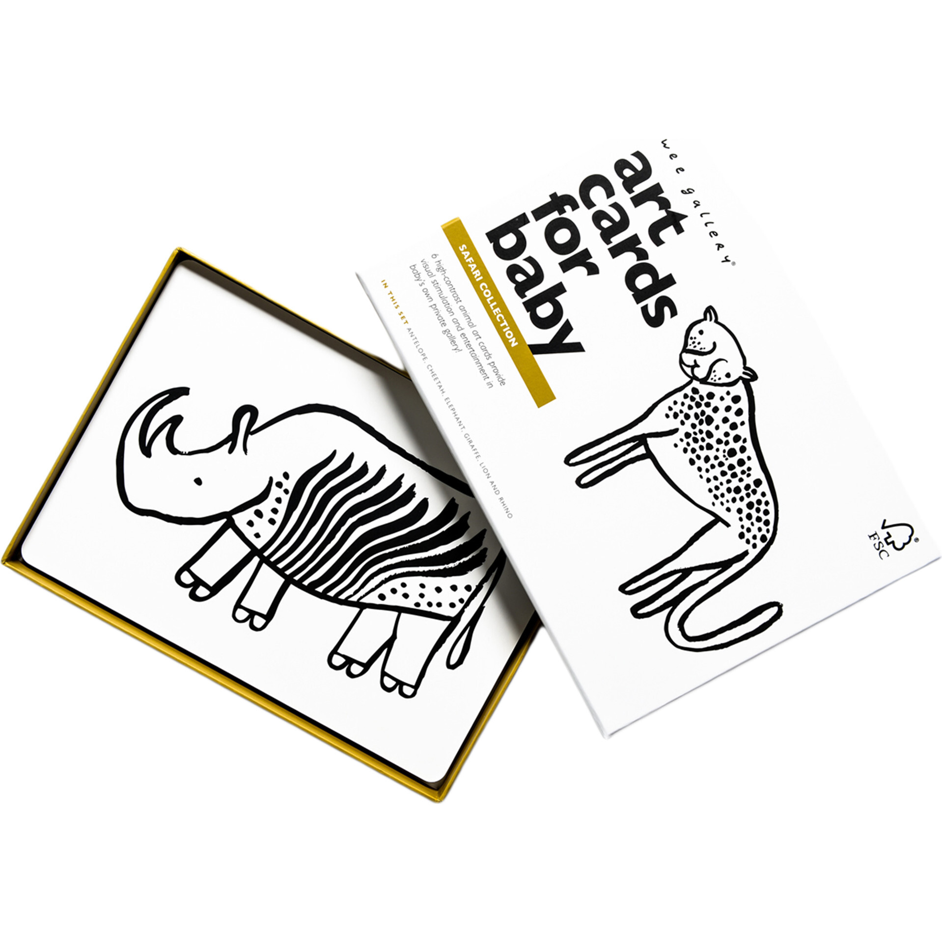 Safari Art Cards for Baby - Wee Gallery Infant Development | Maisonette