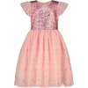 Shimmer Party Dress, Pink Sequin & Star Tulle - Dresses - 1 - thumbnail