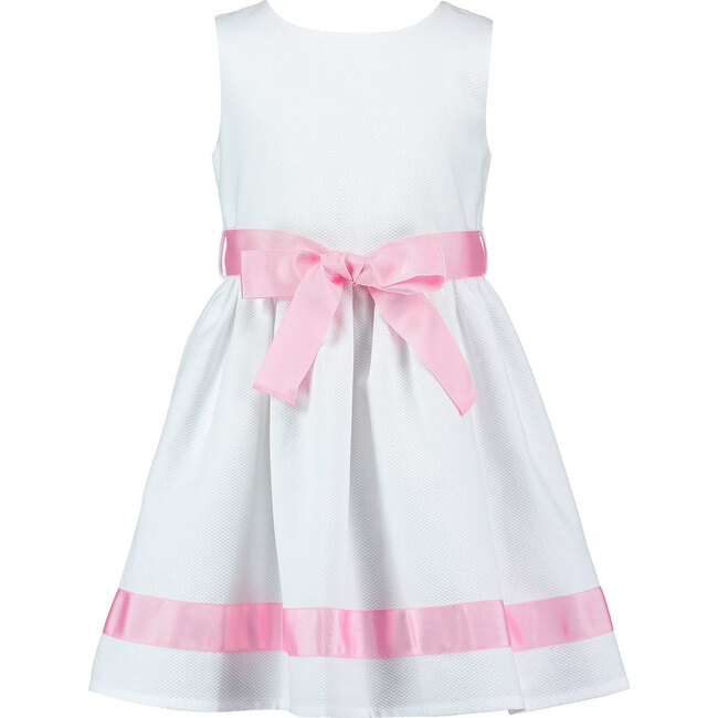 Charlotte Pique Dress, Pale Pink - Dresses - 1