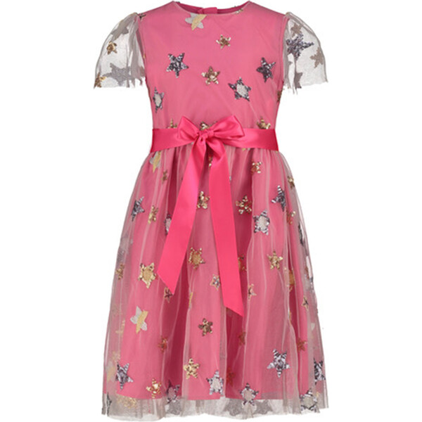 Embroidered Star Dress, Bright Pink - Holly Hastie Dresses | Maisonette