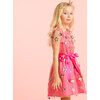 Embroidered Star Dress, Bright Pink - Dresses - 2