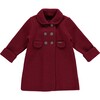 Razorbil Coat, Burgundy - Wool Coats - 1 - thumbnail