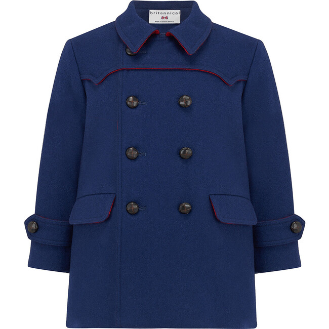 Marylebone Pea Coat, Portland Blue