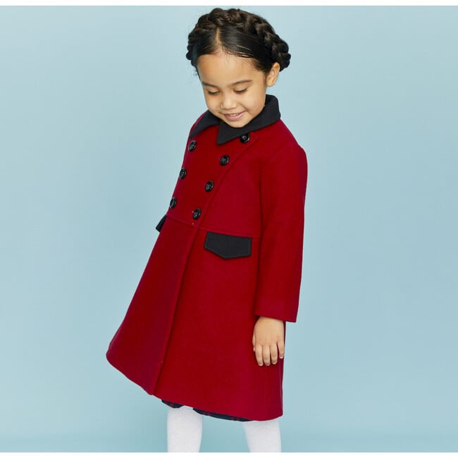 Piccadilly Dress Coat, Theatrical Red - Wool Coats - 4