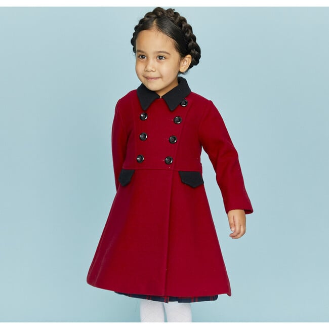 Piccadilly Dress Coat, Theatrical Red - Wool Coats - 5