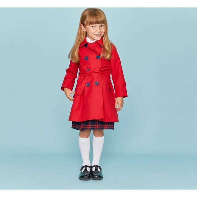 Bayswater Trenchcoat, Red - Raincoats - 2