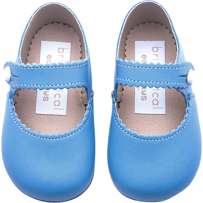 Emma British Pre-Walker Baby Girl Shoe - Porcelain Blue - Mary Janes - 1