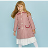 Chelsea Houndstooth Coat, Pink & White - Wool Coats - 2