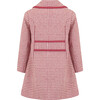 Chelsea Houndstooth Coat, Pink & White - Wool Coats - 4