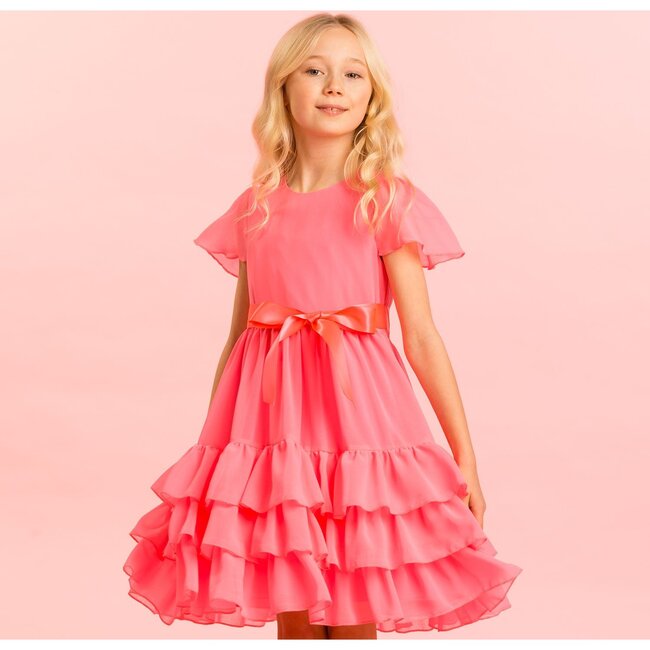 Candy Floss Chiffon Dress, Pink Holly Hastie Dresses