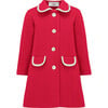 Kensington Coat, Pillar Box Red - Wool Coats - 1 - thumbnail