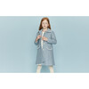 Chelsea Houndstooth Coat, Teal & White - Wool Coats - 2