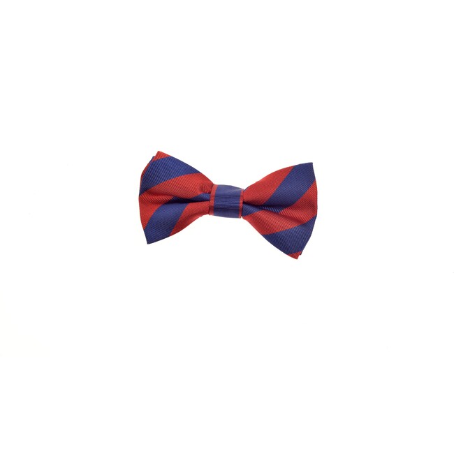 Henley Bowtie, Blue & Red Varsity Stripes - Bowties & Ties - 1