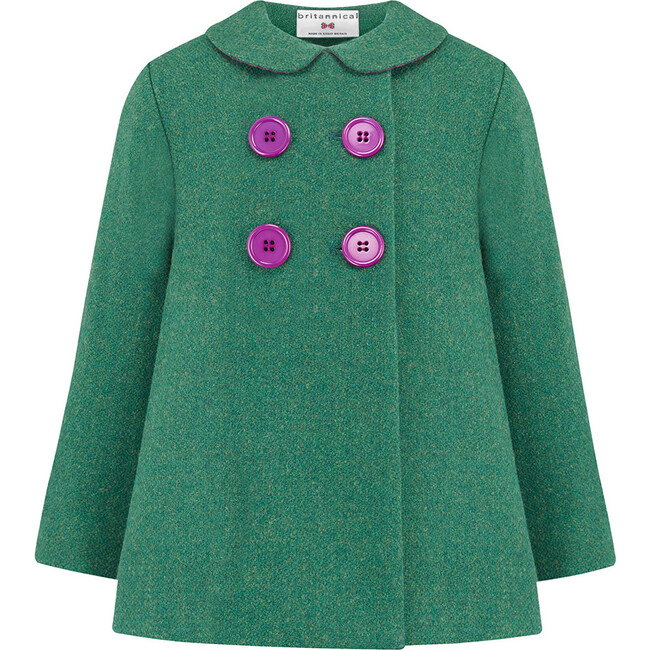 Fitzrovia Coat, Cut Grass Green - Wool Coats - 1 - zoom