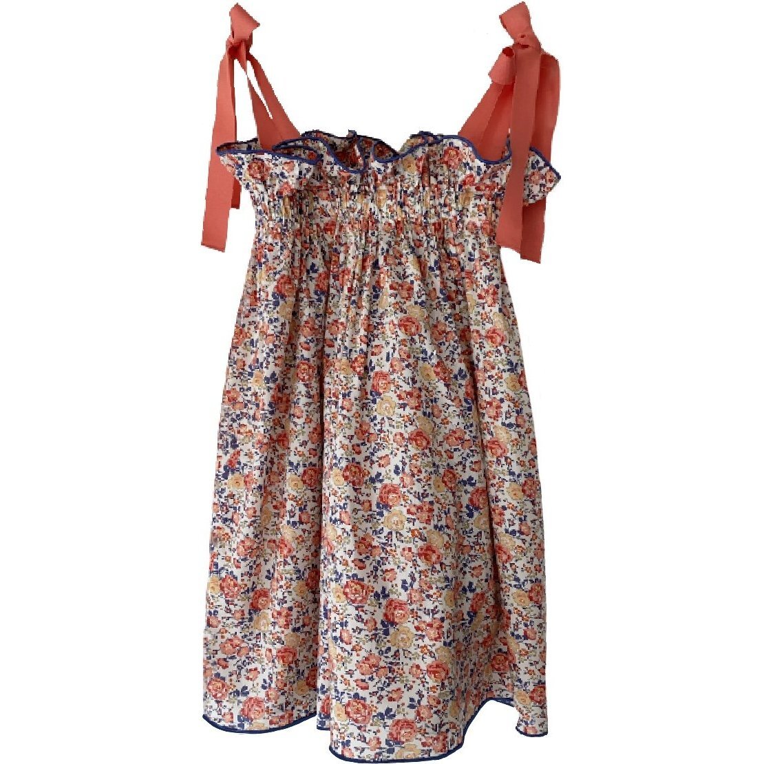 Jaime Dress, Coral Floral - Dresses - 1