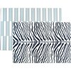 Reversible Zebra & Stripe Foam Playmat, Navy - Playmats - 1 - thumbnail