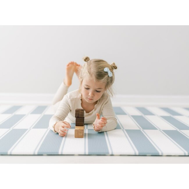 PREORDER - Reversible Antelope & Stripe Foam Playmat, Blue - Playmats - 3