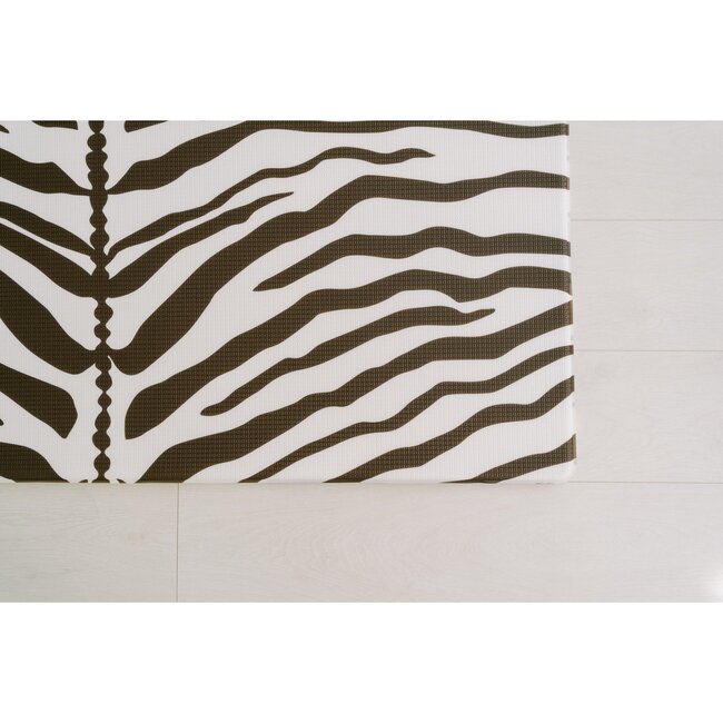 Reversible Zebra & Stripe Foam Playmat, Brown - Playmats - 5