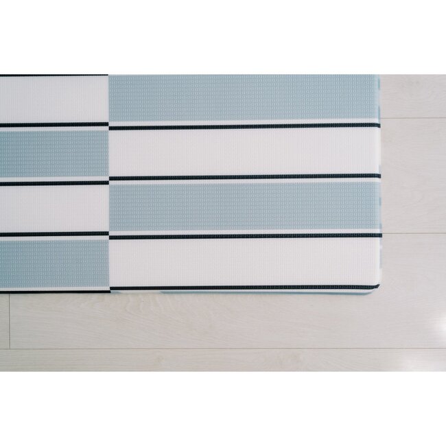 Reversible Zebra & Stripe Foam Playmat, Navy - Playmats - 6