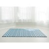 Reversible Ikat & Stripe Foam Playmat, Navy - Playmats - 3 - thumbnail