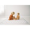 Block Print Petals Vegan Leather Playmat, Grey - Playmats - 2 - thumbnail
