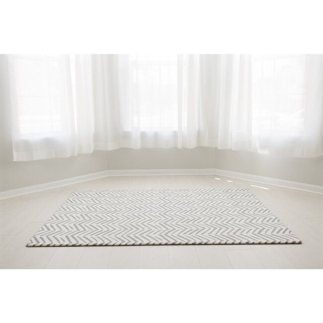 Reversible Dash & Diamond Foam Playmat, Grey - Playmats - 4