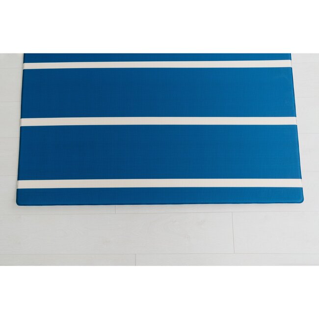 Reversible Ikat & Stripe Foam Playmat, Navy - Playmats - 5