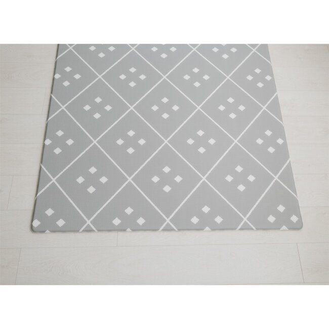 Reversible Dash & Diamond Foam Playmat, Grey - Playmats - 6