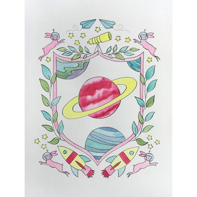 Space Crest, 9" x 12" - Art - 1