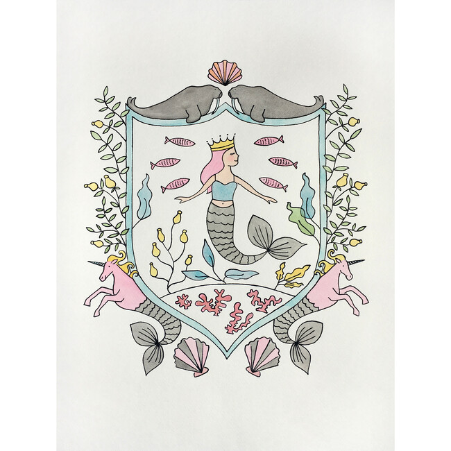 Mermaid Crest, 18" x 24" - Art - 1