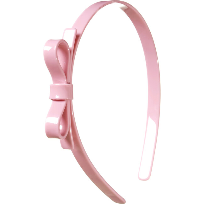Thin Bow Headband, Light Pink - Hair Accessories - 1