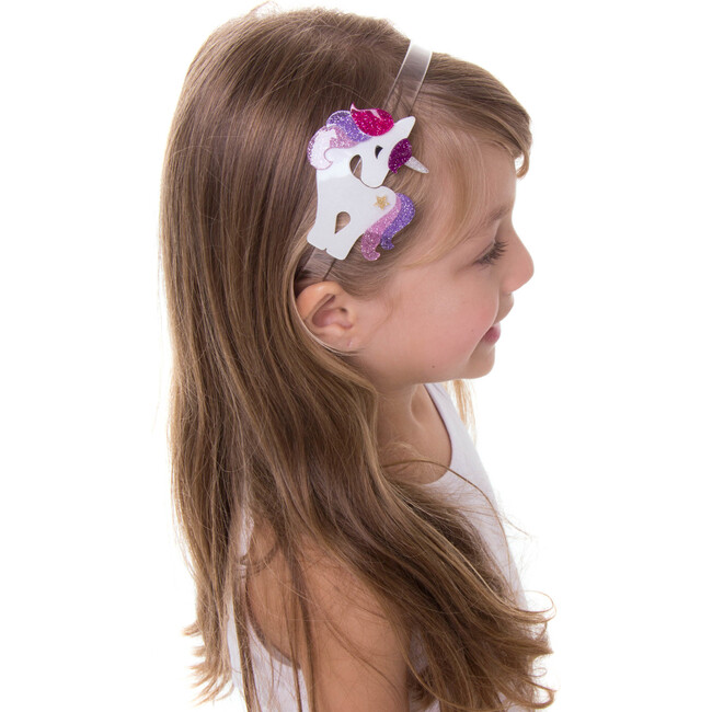 Unicorn Headband, Colorful Glitter Pink - Headbands - 2