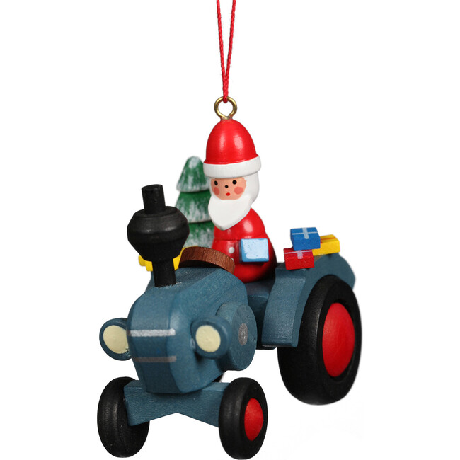 Tractor with Santa Ornament