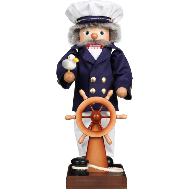 Large Ship Captain Nutcracker, Blue - Nutcrackers - 1