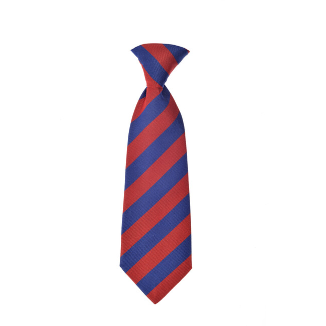 Cherwell Neck Tie, Blue & Red Varsity Stripes - Bowties & Ties - 1