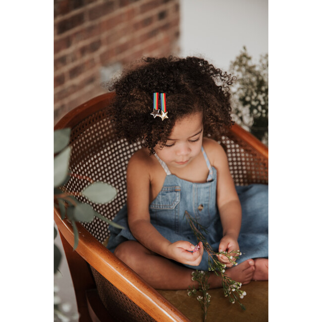 Set of 2 Rainbow Star Clips - Bows - 4