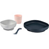 Silicone Suction Meal Set - Set of 4, Midnight - Tabletop - 2 - thumbnail