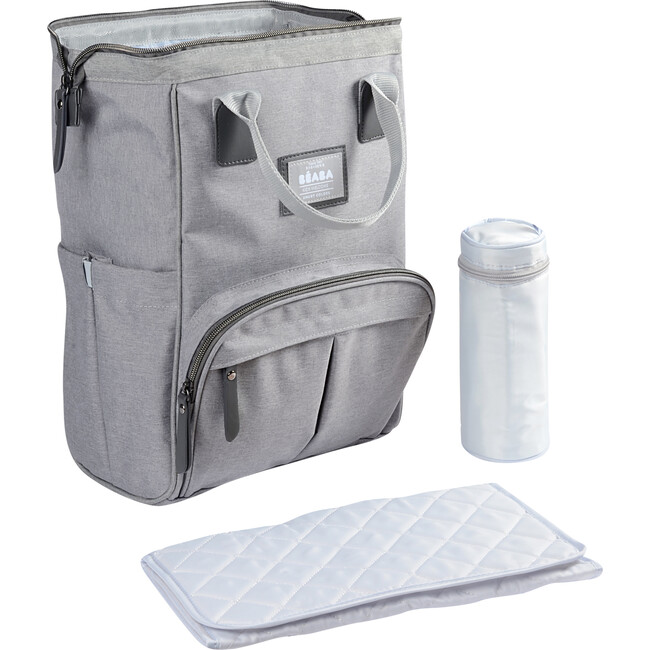 Wellington Backpack Diaper Bag, Grey - Diaper Bags - 2